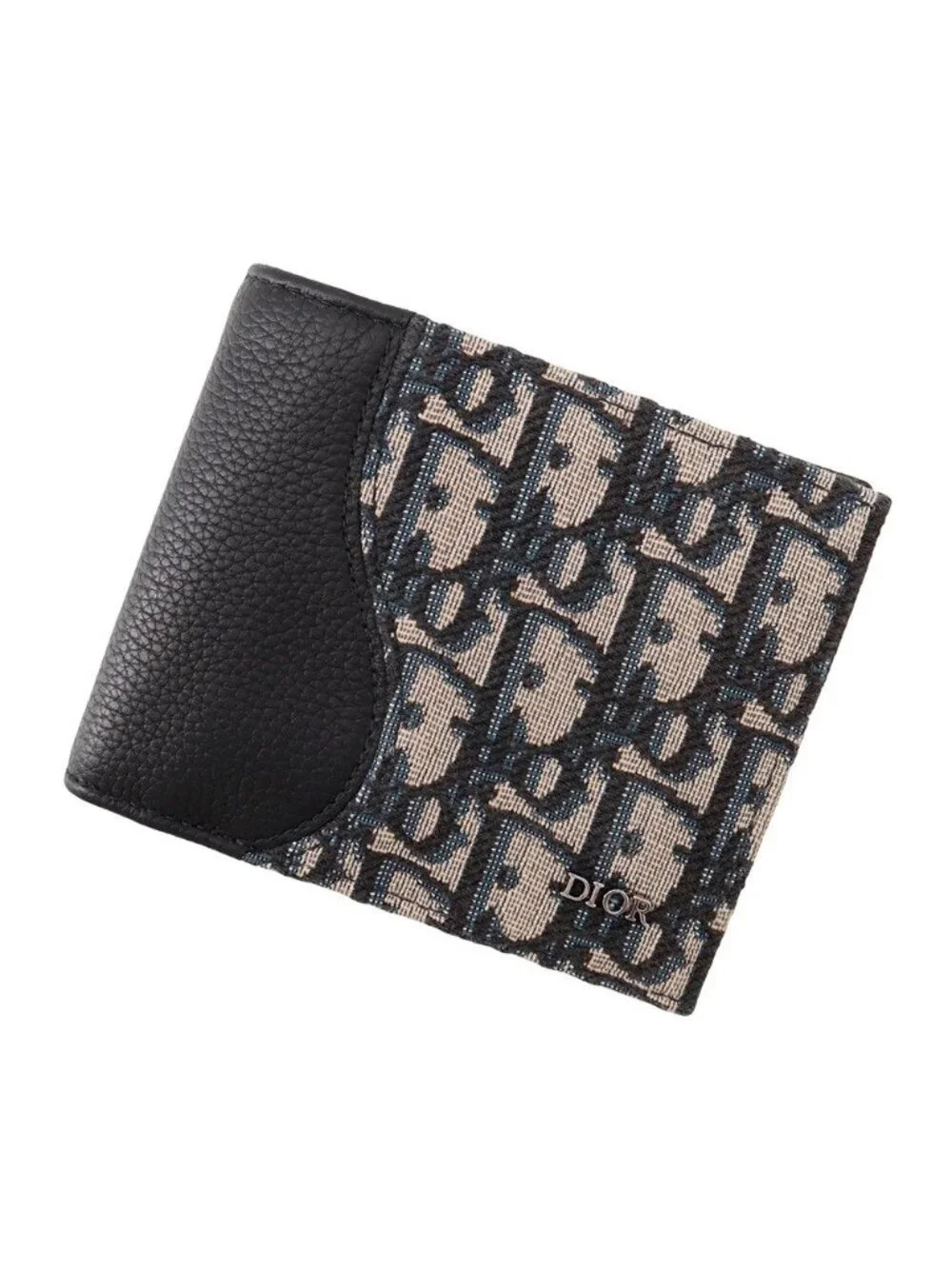 Dior Bifold Wallet Saddle Jacquard Black